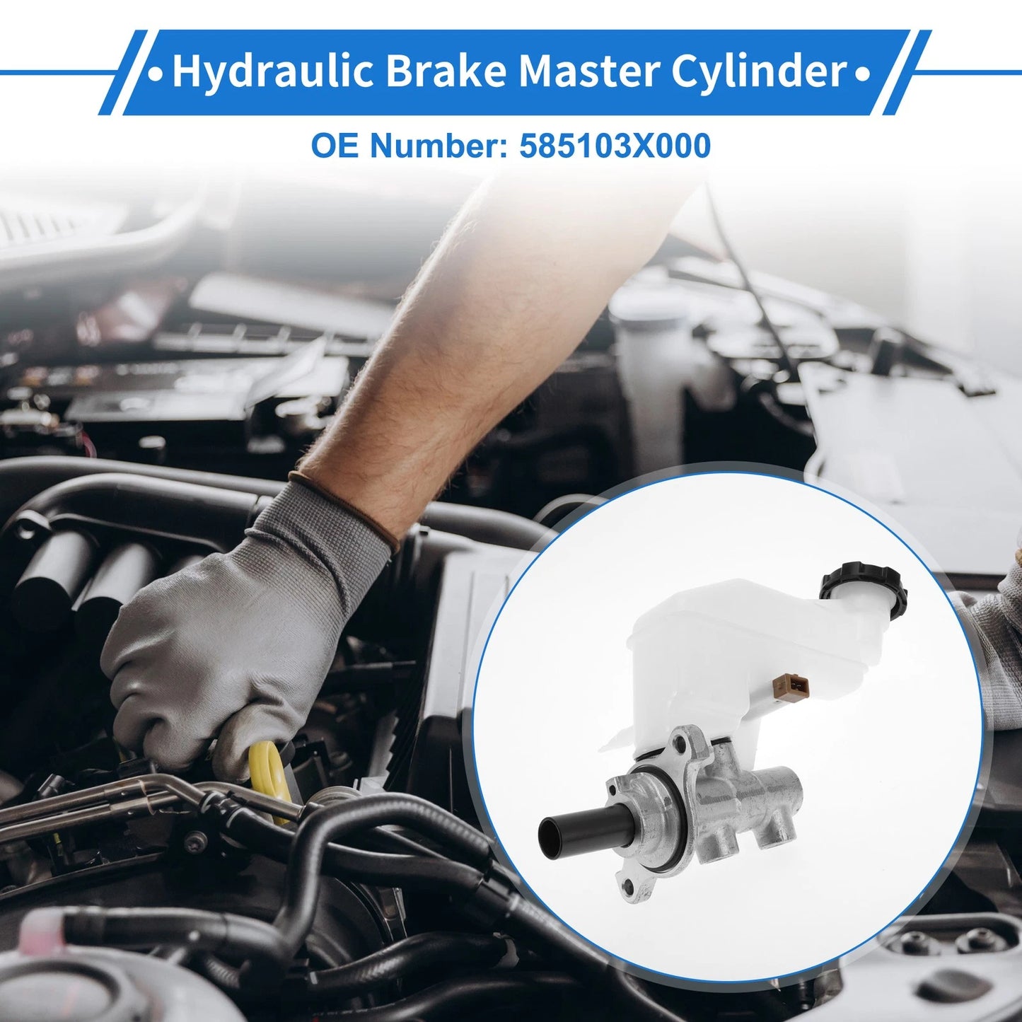 Brake Master Cylinder with Reservoir No. 585103X000 for Hyundai Elantra (2011–2014)
