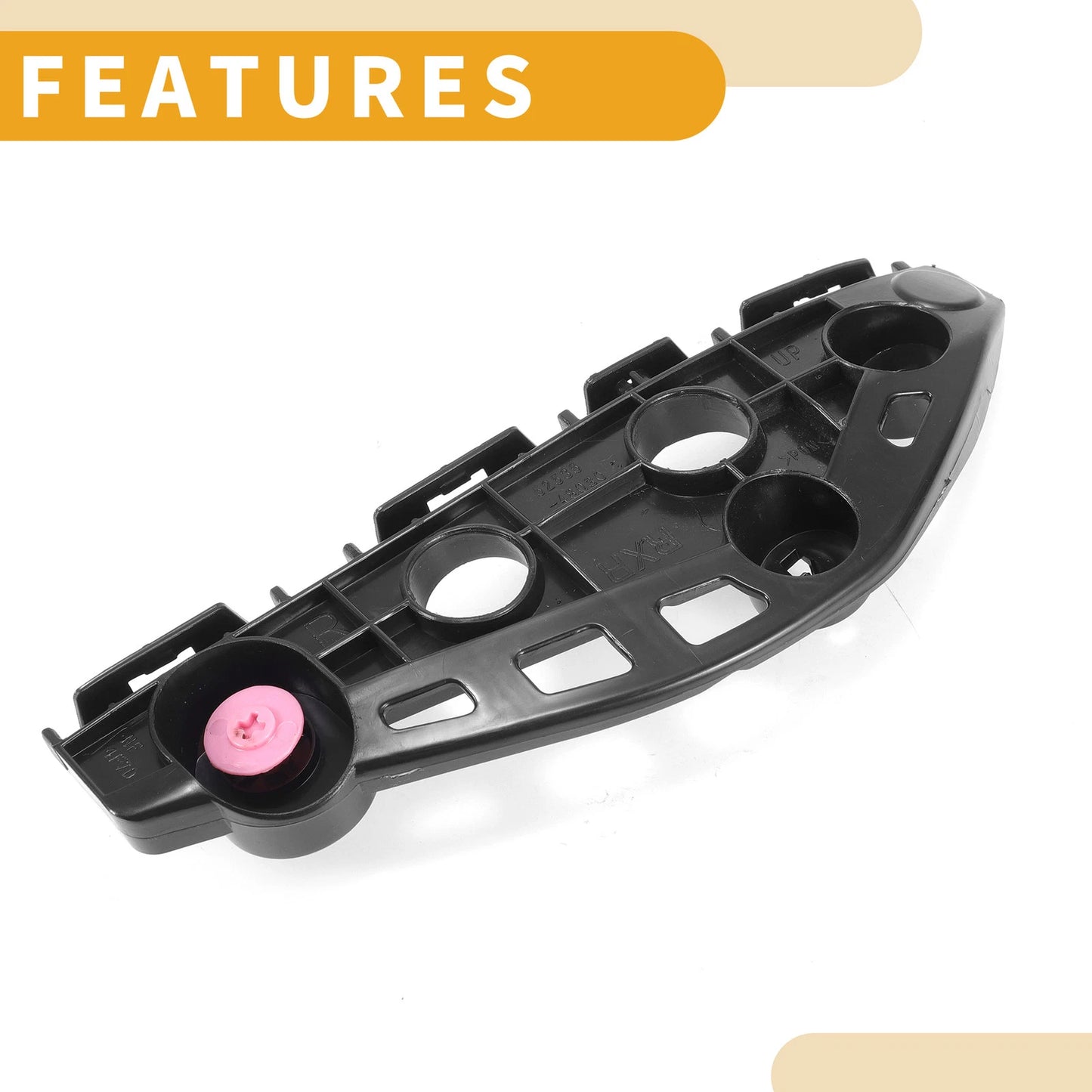 RH Front Bumper Support Bracket for Lexus RX350 (2013–2015) 1 Pc Black ABS