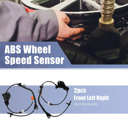2 Pcs ABS Sensor No. 57455-SFJ-W01 for Honda Odyssey (2005–2010)