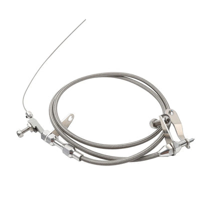 Stainless Steel Braided Kick Down Detent Cable for Ford C6 Transmission (1966–1986)