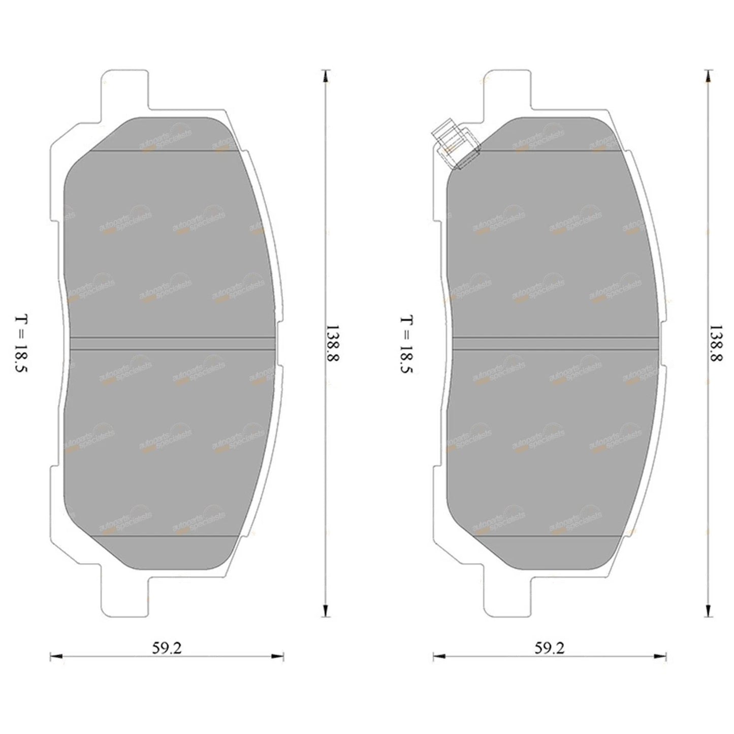 Front Disc Brake Pads Set for Toyota Kluger (2003–2007)