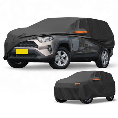 Waterproof Car Cover for Toyota RAV4 (190T-PU, Black, All Weather)