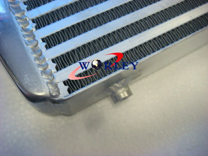 600x300x76mm Front Mount Intercooler + 3" Piping + Red Hose for Car Model