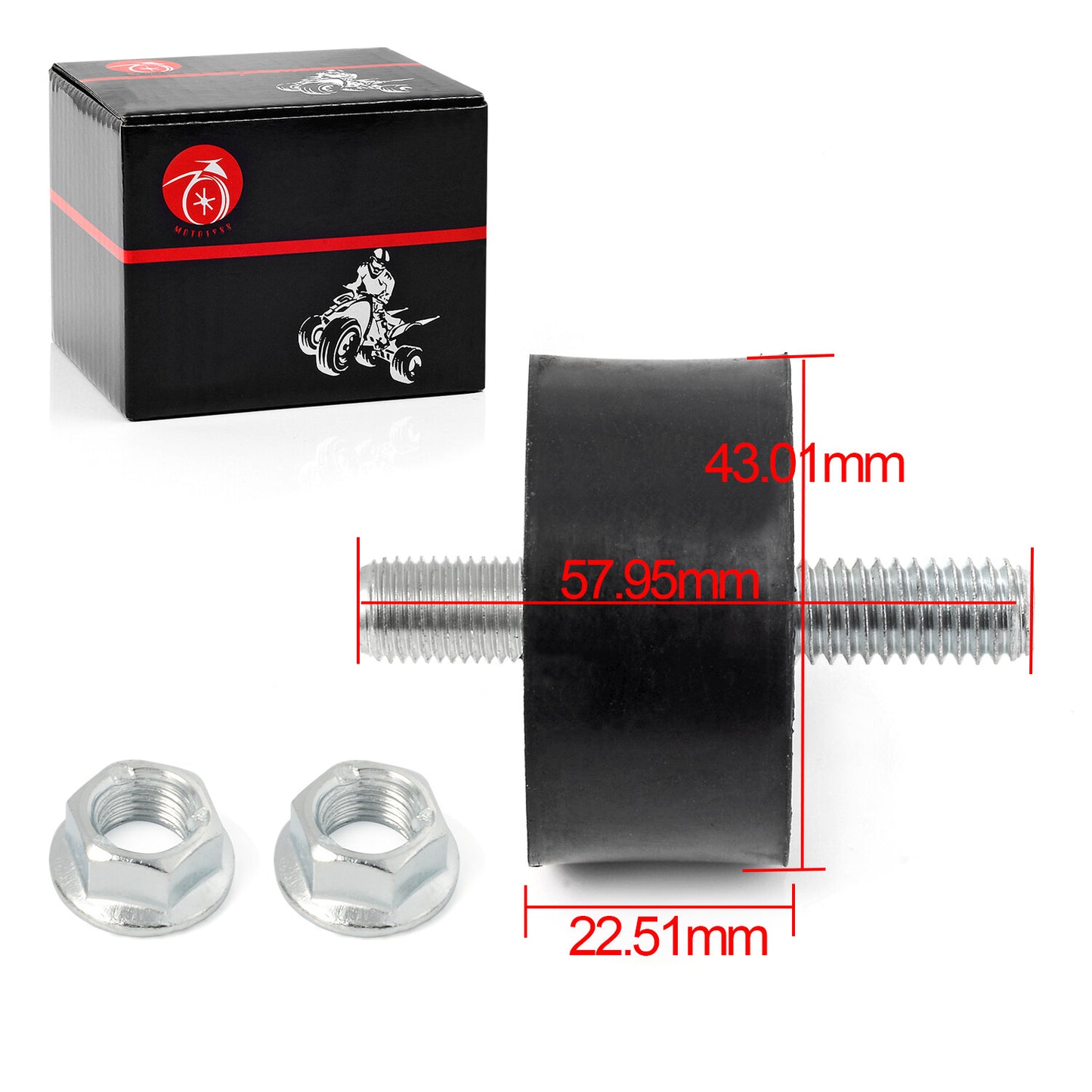 Set of 2 Engine Motor Mounts for Polaris Scrambler 500 (1999–2000)