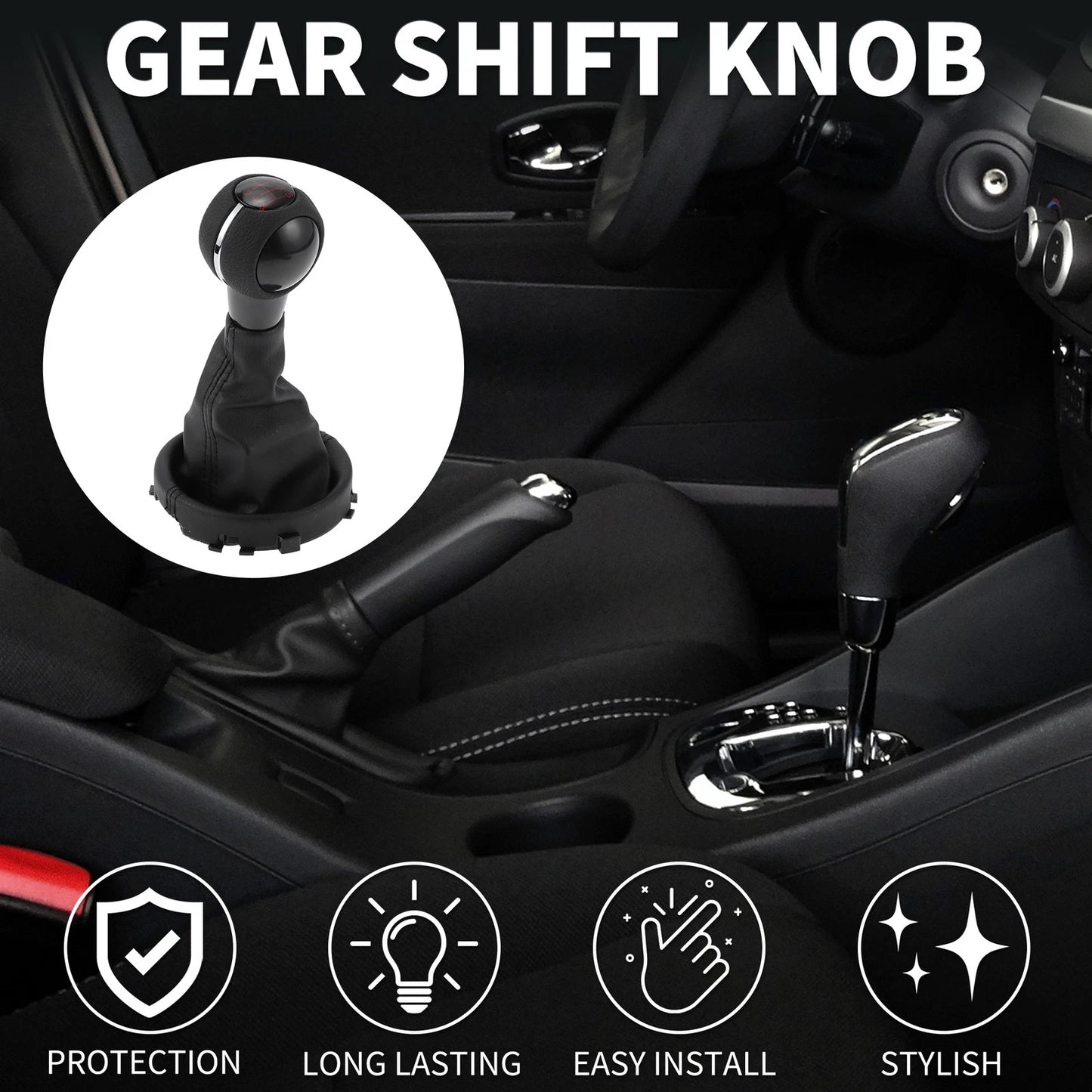 6 Speed Manual Gear Shift Knob w/ Cover for Mini Cooper F55 F56 (2014–2023)
