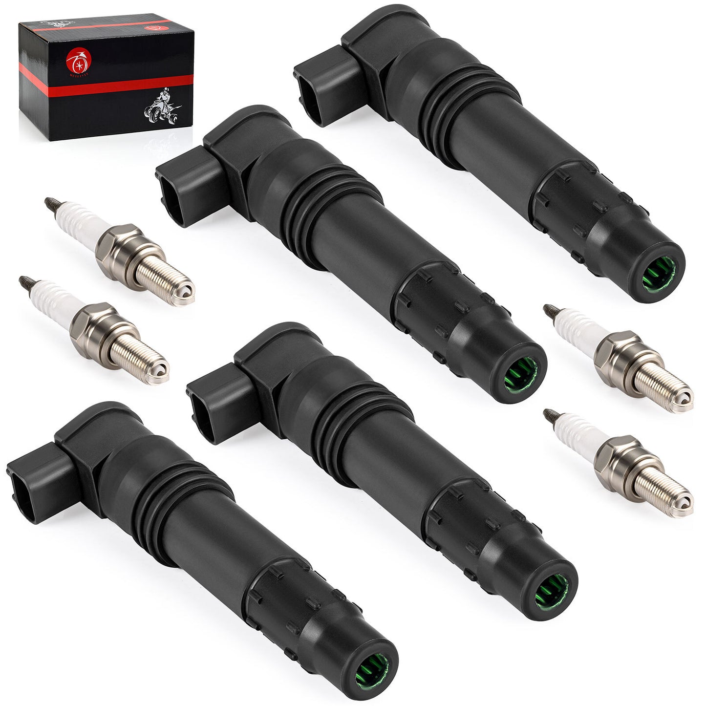 Set of 4 Ignition Coils & Iridium Spark Plugs for Suzuki GSX-R600 (2006–2020)
