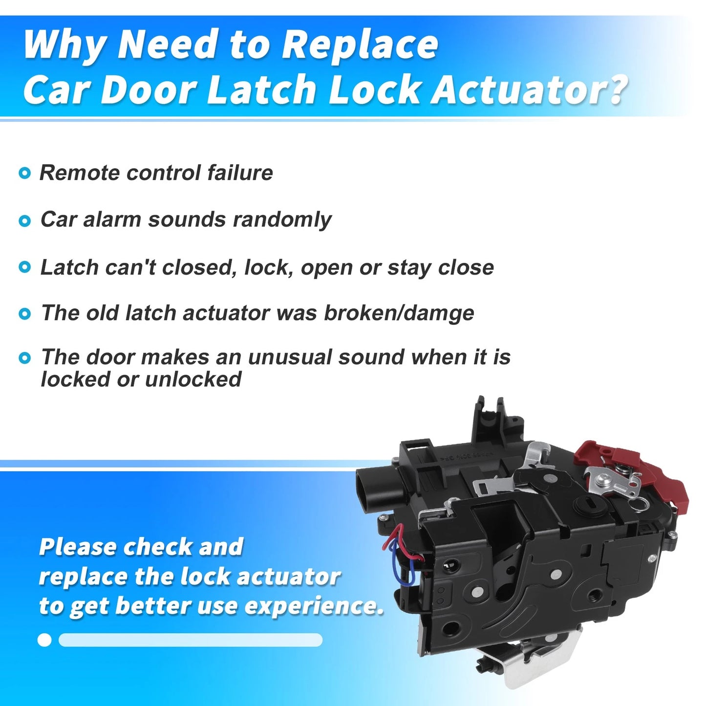 Rear Right Power Door Lock Actuator for Audi A4 B6 (2001–2005) 8E0839016D