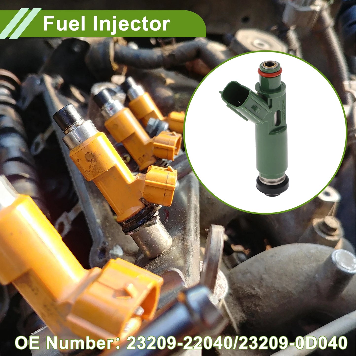 Fuel Injector No. 23209-0D040 for Toyota Corolla (2003–2008)