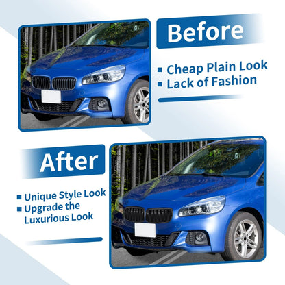 Front Upper Bumper Grille Grill for BMW 2 Series ActiveTourer Double Slat