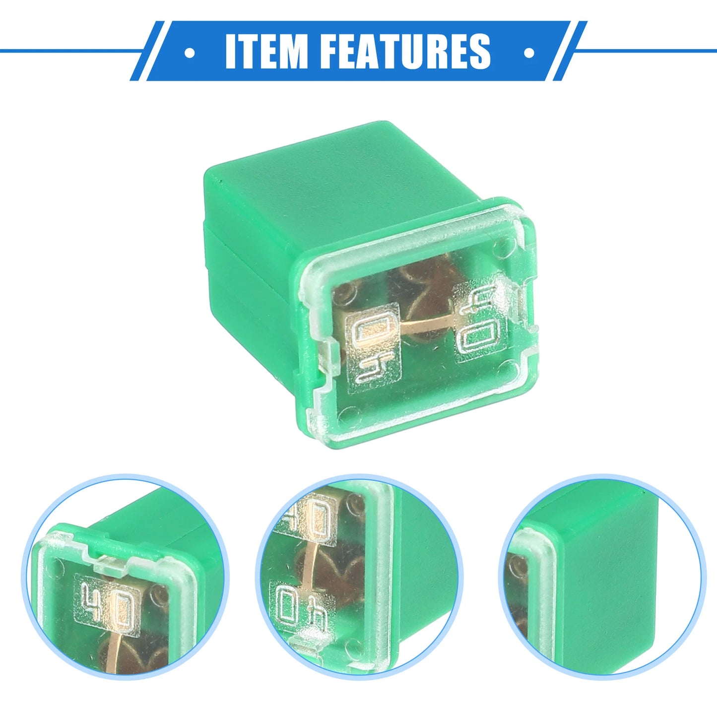 10 Pcs Mini Box Shaped Fuse 40A for Universal Pickup Trucks Cars
