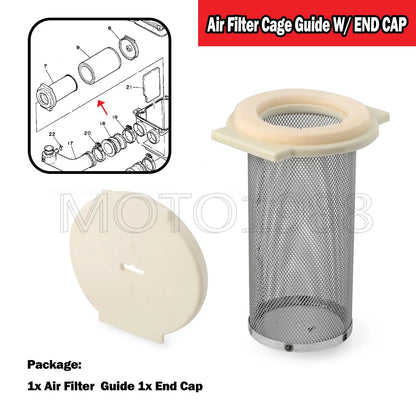 Air Filter Cage Guide & ENDCAP for Yamaha Big Bear 350 YFM350 FH/FW/U (1987–1999)