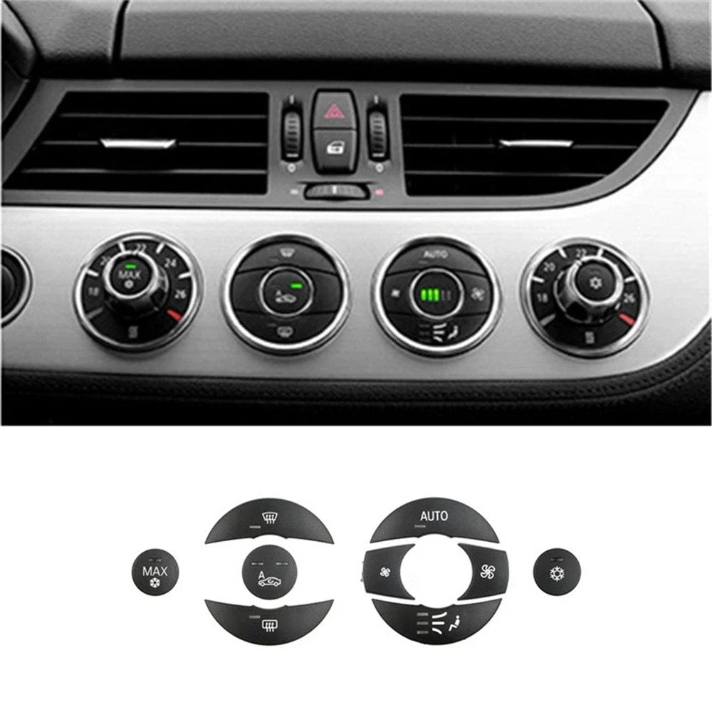 9 Pcs Black AC Control Switch Buttons for BMW Z4 (2009-2016)