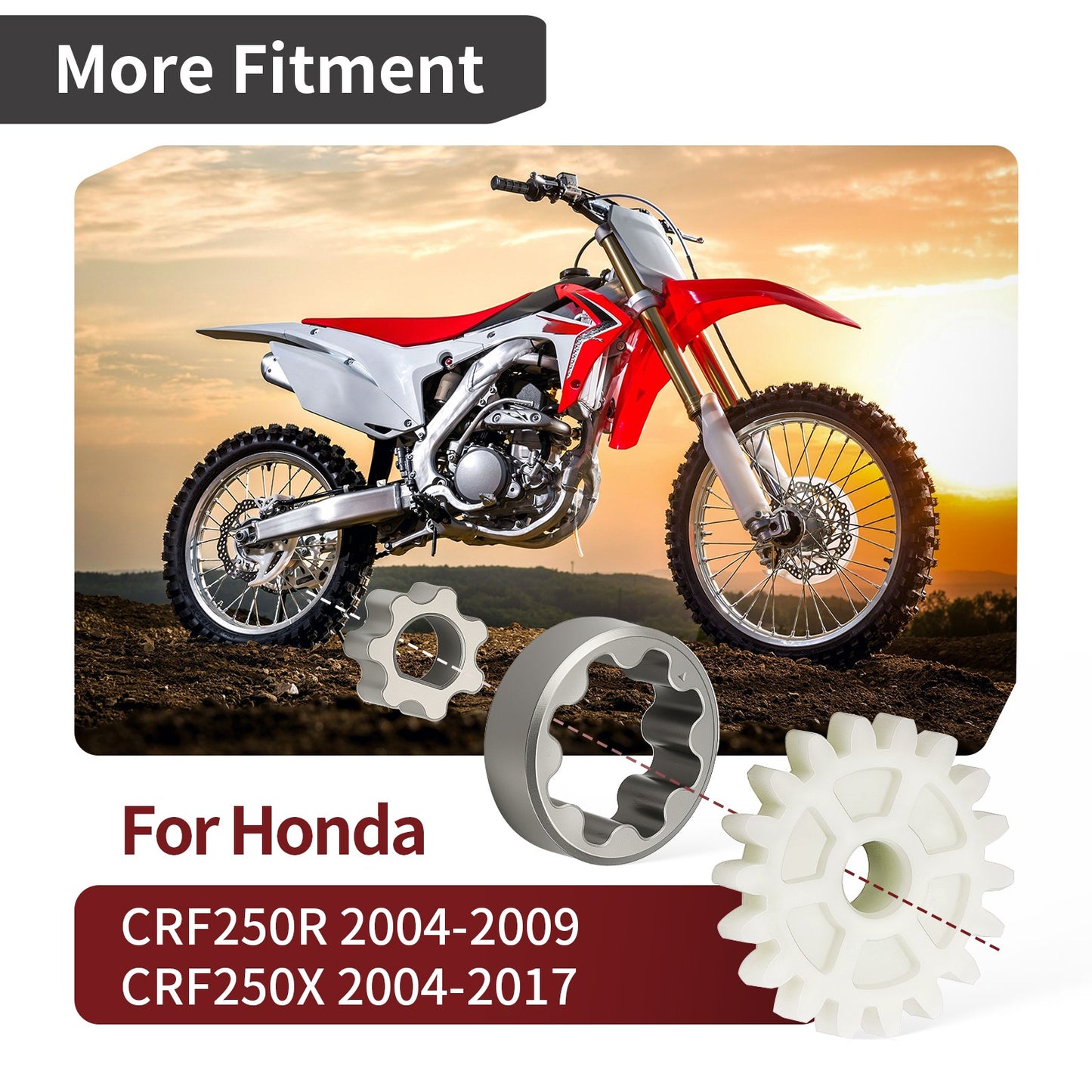 Oil Pump Driven Gear & Rotor Set for Honda CRF250R (2004–2009)