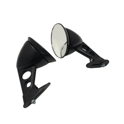 Black JDM Racing Sport Bullet Fender Side Mirror for Universal Fit
