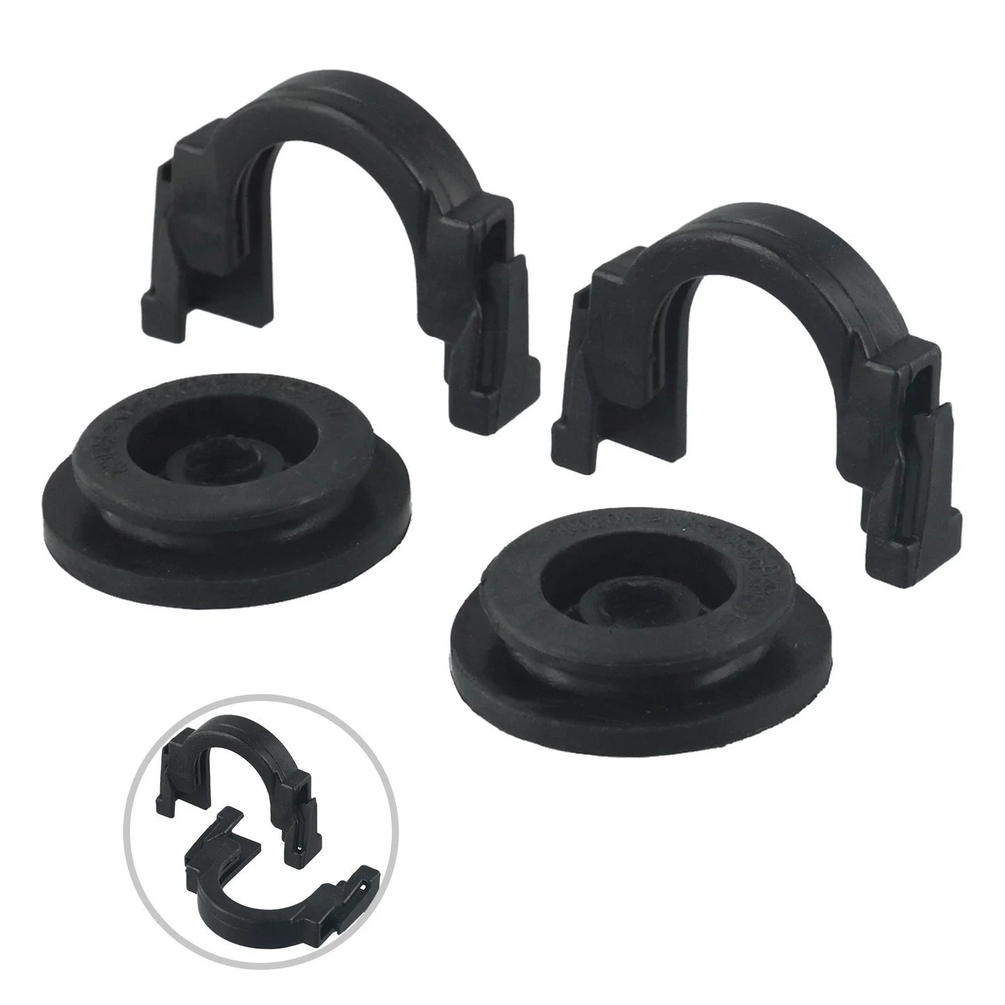 2 x Upper Radiator Mount Bracket & Bushing For Nissan Rogue