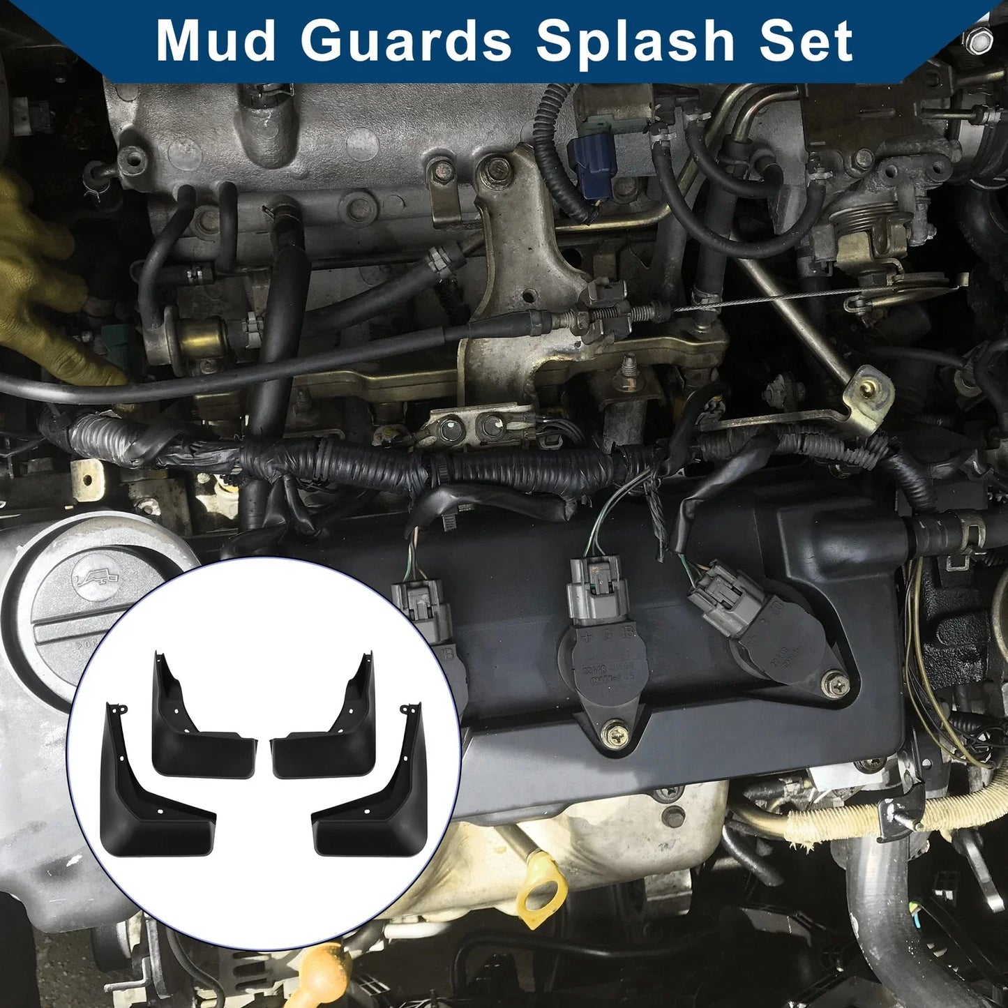 Mud Flaps Splash Guards Set for Mercedes-Benz GLA260 (2015-2019)