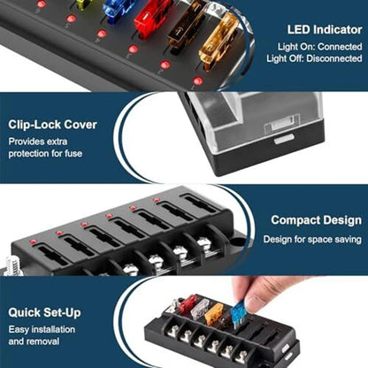 Fuse Panel 12V Waterproof for PROTECTION