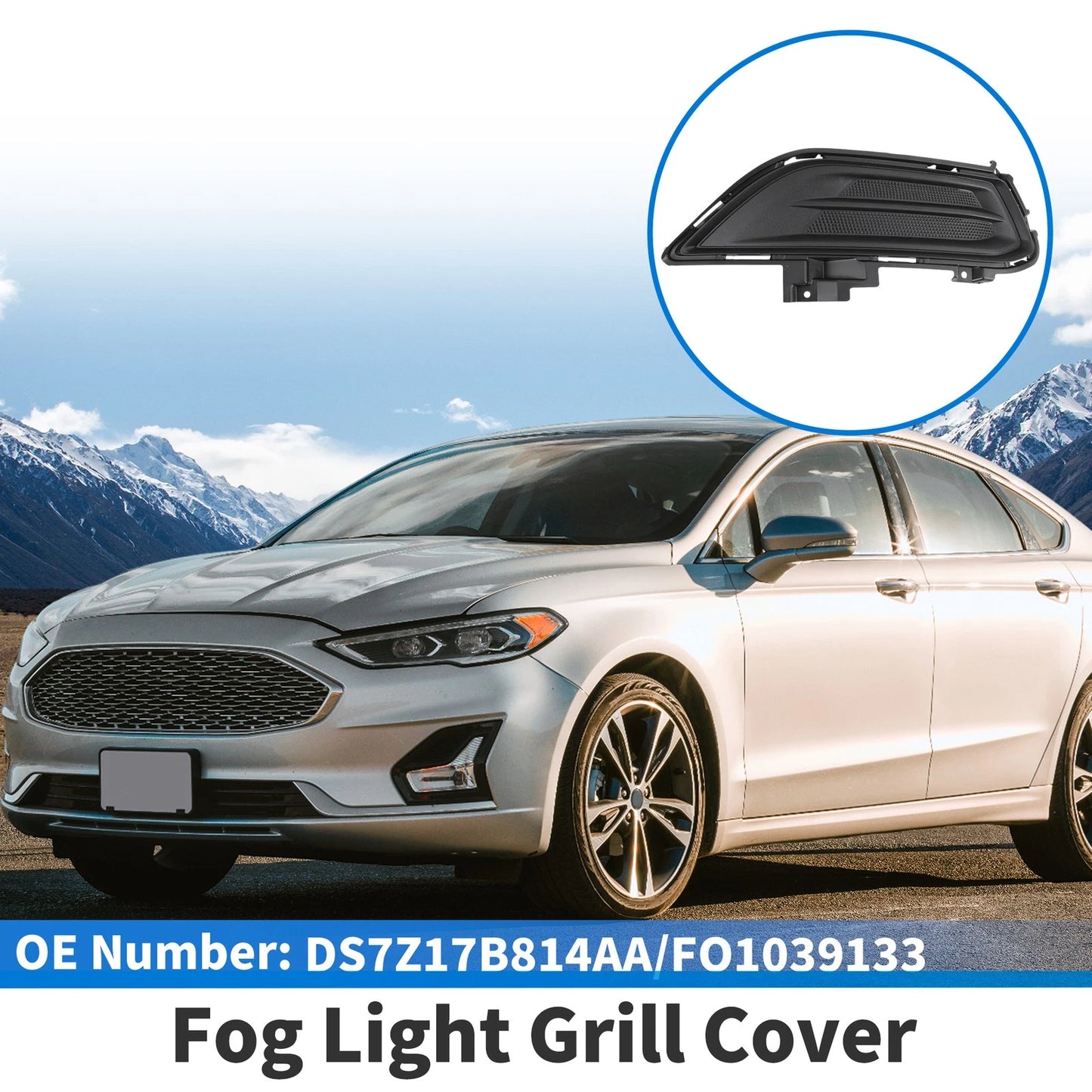 1 Pc Front Right Fog Light Grill for Ford Fusion (2013-2016)