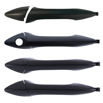 Door Handle Set 4x Front Rear Left+Right Outer Black for Hyundai i30 GD (2012–2017)