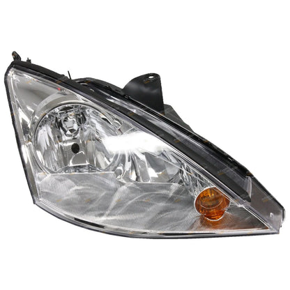 LH+RH Chrome Headlights Pair for Ford Focus LR Sedan/Hatch (2002-2005)