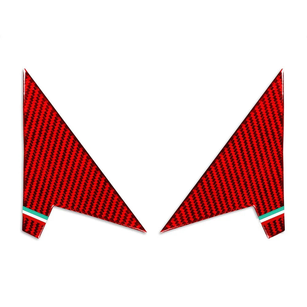Red Interior Rearview Mirror A Pillar Trim for Alfa Romeo Giulia (2017-2024)