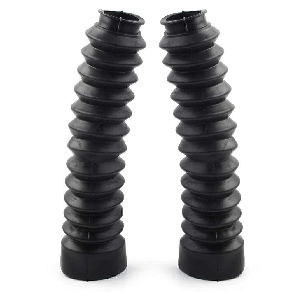 Rubber Front Fork Dust Cover Boots for Motorcycle Universal Black