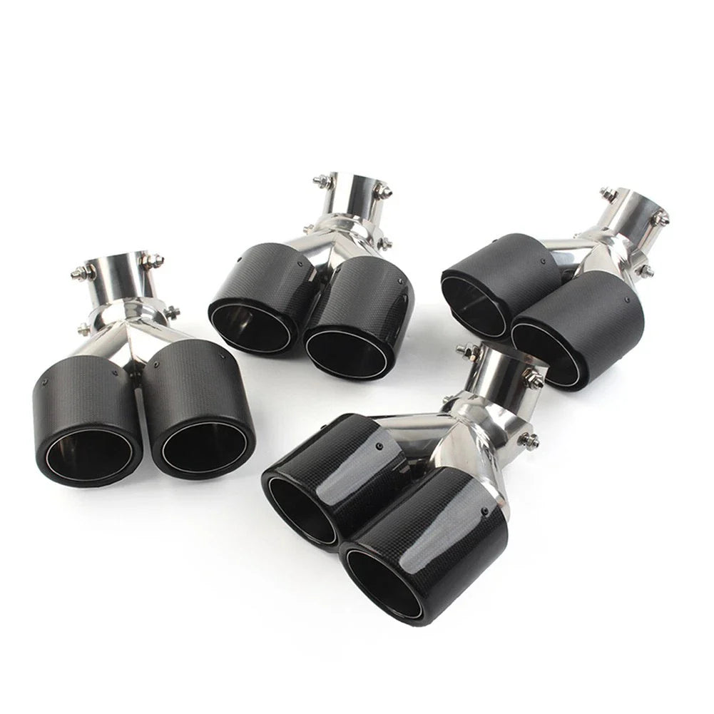 89mm Y Shape Double Exit Exhaust Muffler Tip for Car - Outlet