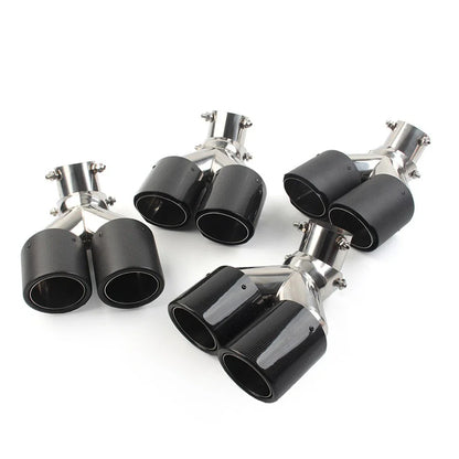 89mm Y Shape Double Exit Exhaust Muffler Tip for Car - Outlet