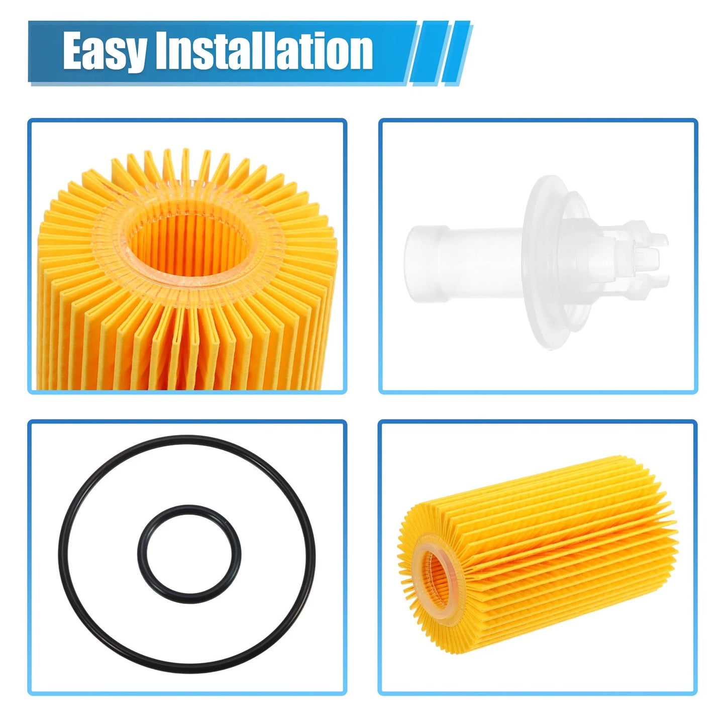 Set of 6 Engine Oil Filters 04152-38020 04152-51010 04152-YZZA4 for Toyota Tundra