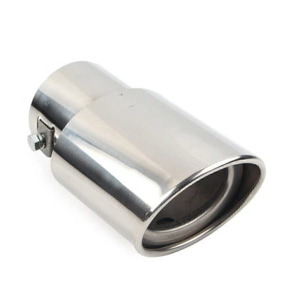 Stainless Steel Round Exhaust Pipe Tail Muffler Tip for Car Silver
