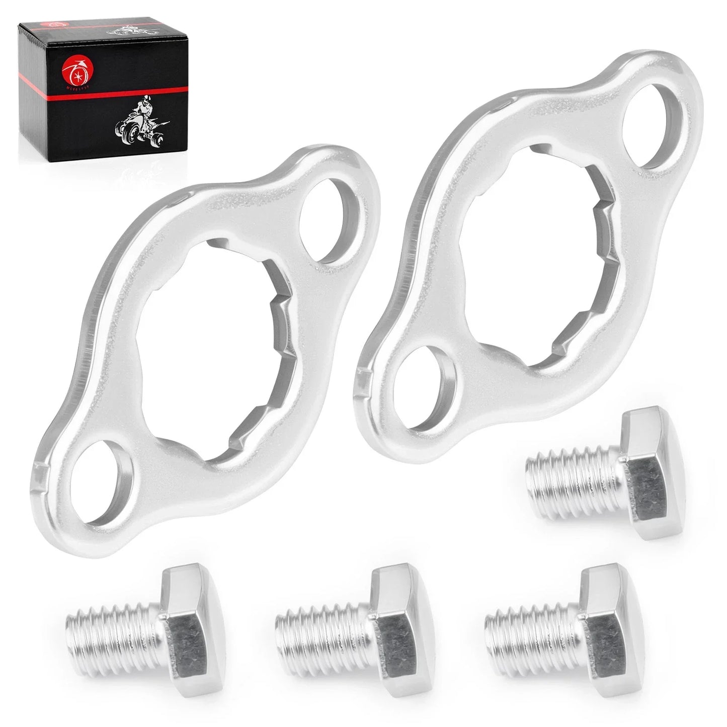 2 x Engine Front Sprocket Retainer Plate w Bolt 6X8 for Honda ATC70 (1973–1985)