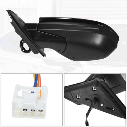 3 Pin Left Side Exterior Door Mirror Assembly Black for Honda Civic (2016-2021)