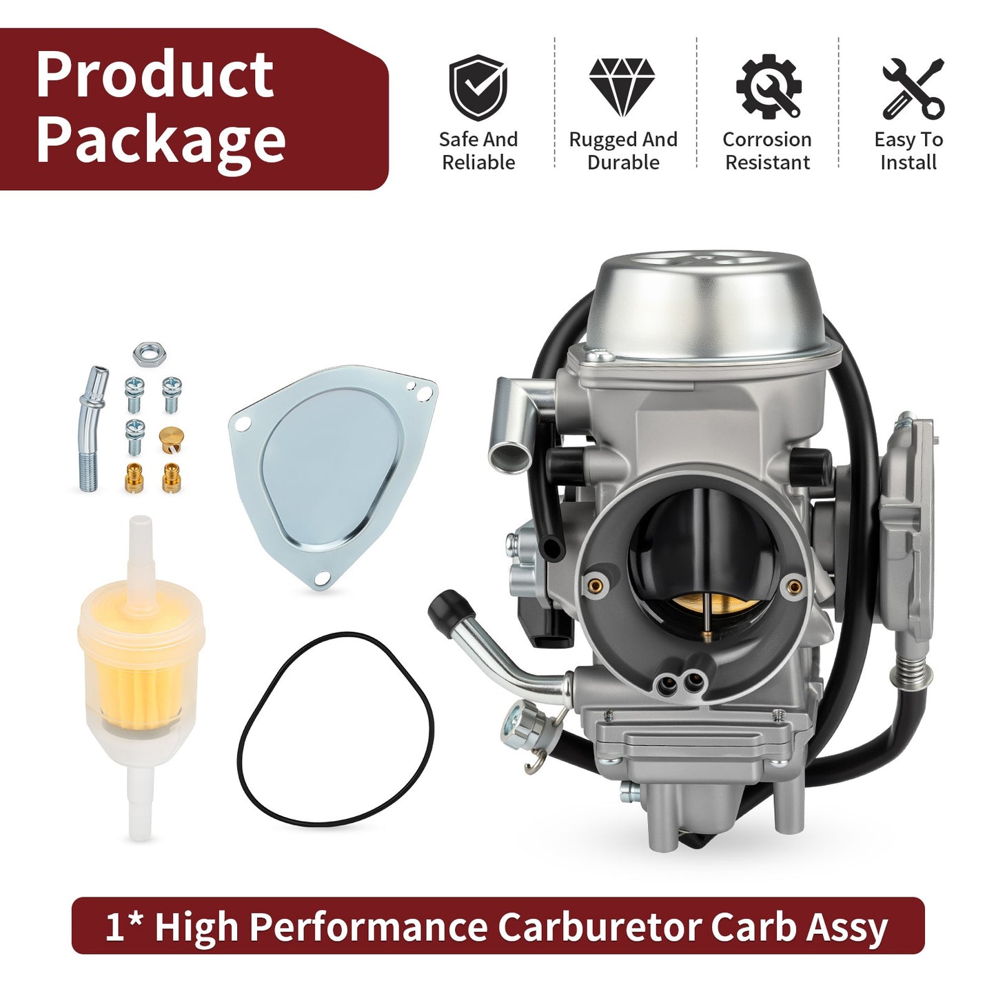 Carburetor & Fuel Filter for Yamaha YFZ450 (2012–2013)
