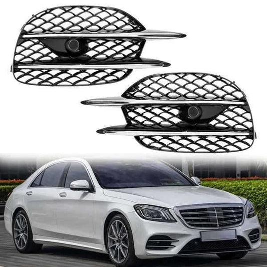 1 Pair Bumper Grille Cover for MB W222 S450 S560 (2014–2020)