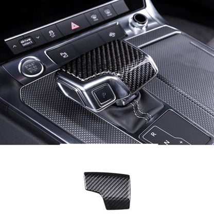 Carbon Fiber Gear Shift Knob Cover for Audi Q8 (2021), A6 (2019–2021), A7