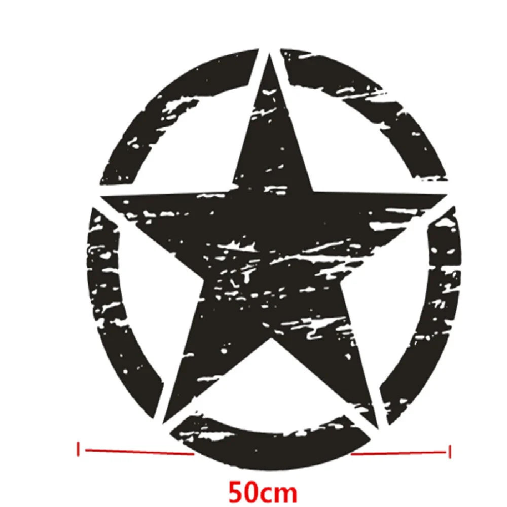 Black Graphic Decal Sticker 50cm x 50cm for Jeep Wrangler
