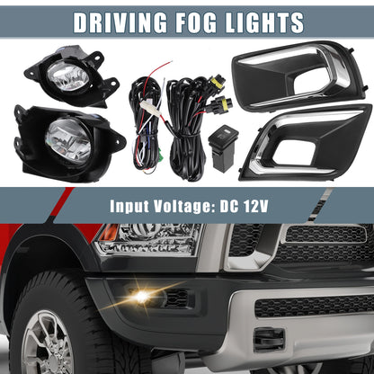 Set of 2 Fog Driving Light Bezels with Switch Harness for Toyota Sequoia (2001–2022)