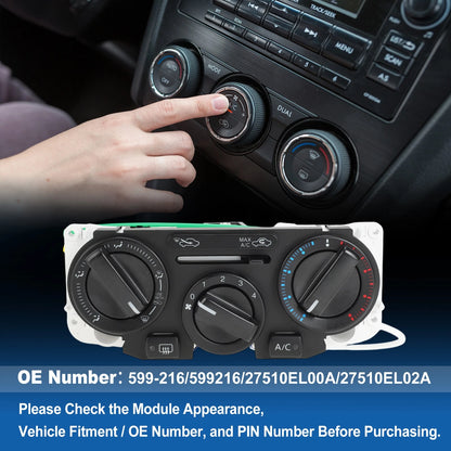A/C Heater Climate Control Module Panel for Nissan Versa (2007–2011) No. 599216