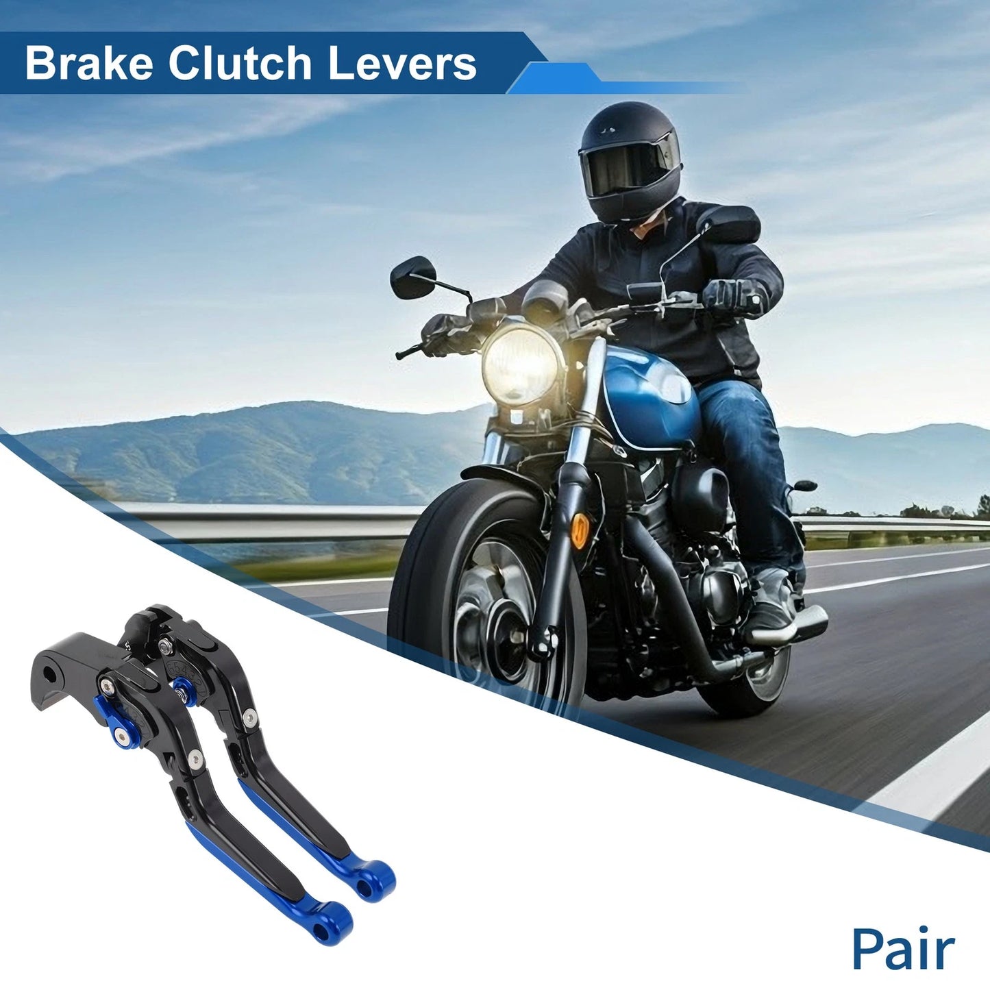 Short Long Brake Clutch Levers for Suzuki GSX-S1000/F/S/ABS (2015–2020) Black Blue