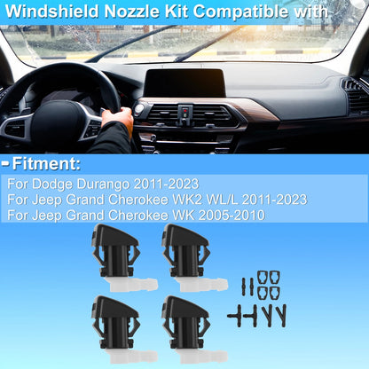Windshield Washer Nozzle Kit for Dodge Durango (2011–2023) 68260443AA/55372143AB