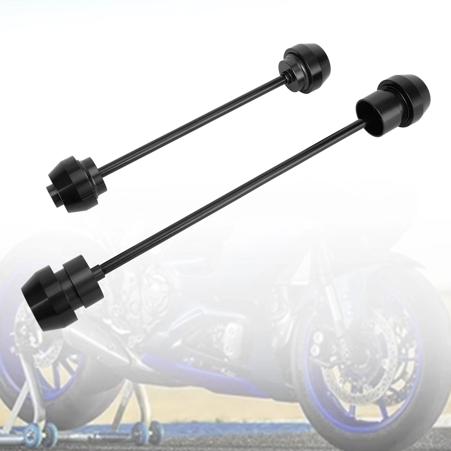 Black Front & Rear Axle Fork Wheel Slide for Yamaha YZF-R7 (2021–2023)