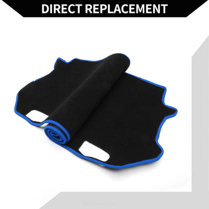 Dashboard Cover Mat for Honda Fit (2020–2024) Black Blue 1 Set