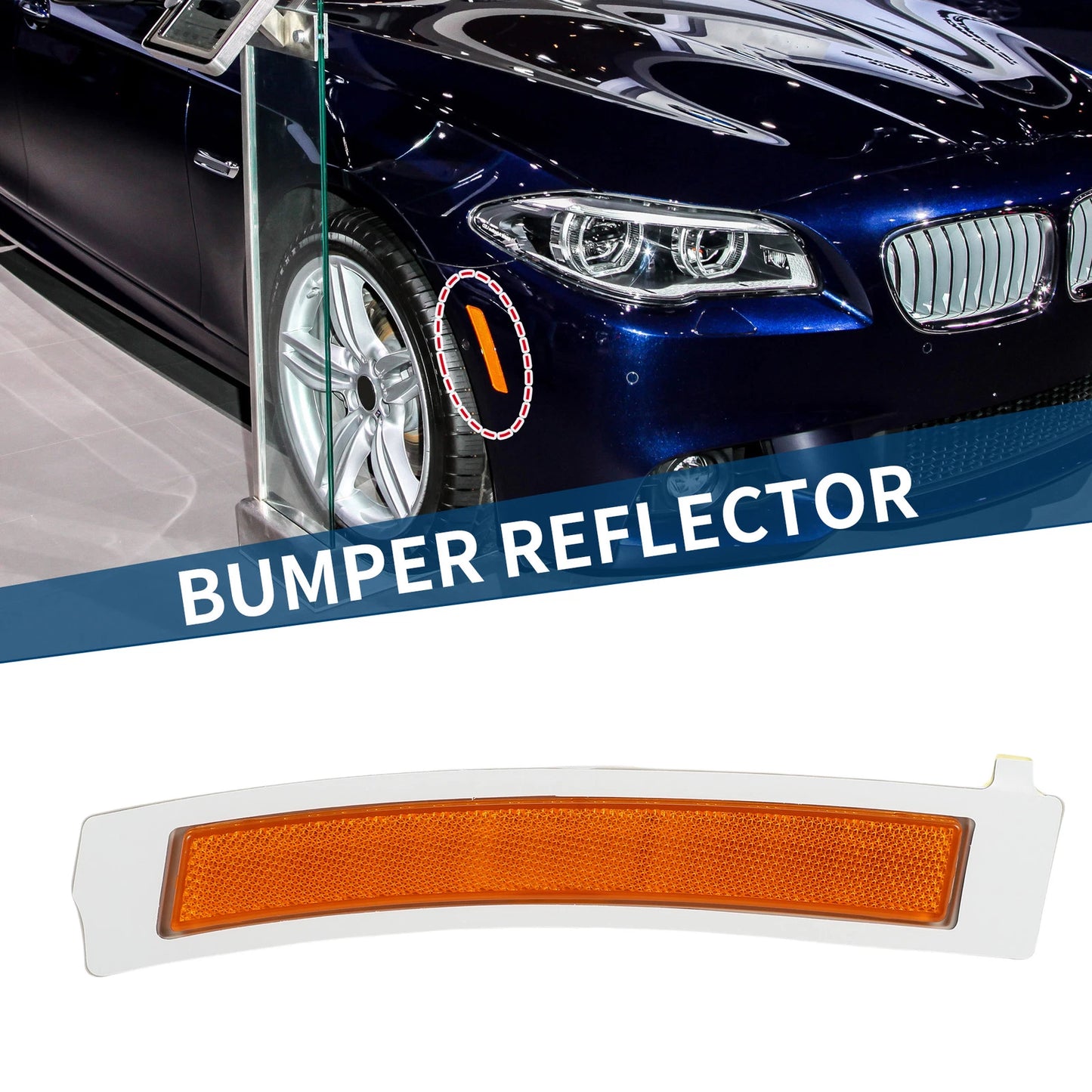 Bumper Reflector No. 63147199628 for BMW 535i GT (2010–2017) Front Right