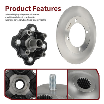 Front Wheel Hub & Brake Disc Rotor for Suzuki Eiger 400 (2002–2007)