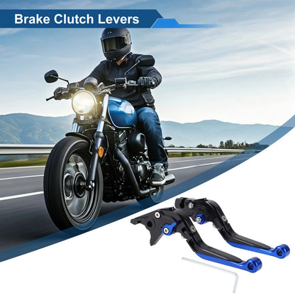 Adjustable Brake Clutch Levers Set for Yamaha YZF R1 (2002–2003) Black Blue