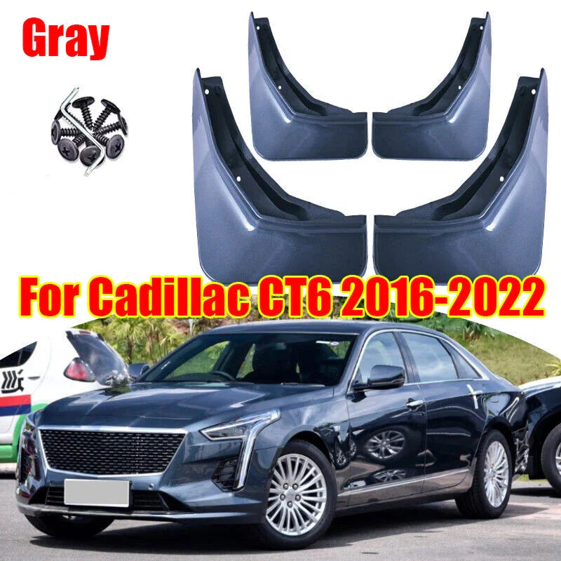 3 x Splash Guards, Mud Flaps, Fender Covers for Cadillac CT6 (2016–2022)