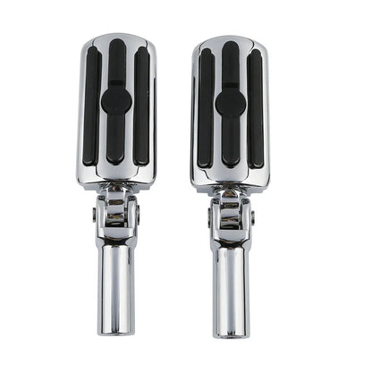 Pair Chrome Passenger Foot Pegs for Harley Softail Slim (2012-2017)