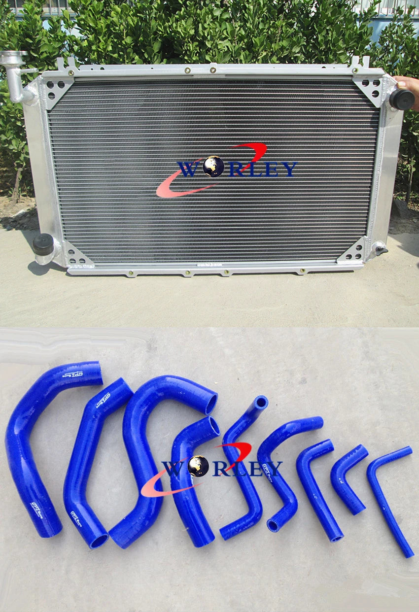 Aluminum Radiator with Blue Hose for Patrol Y60 GQ (1994–1997)