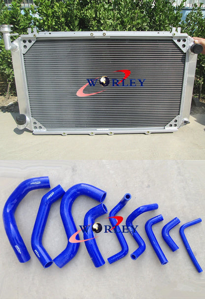 Aluminum Radiator with Blue Hose for Patrol Y60 GQ (1994–1997)