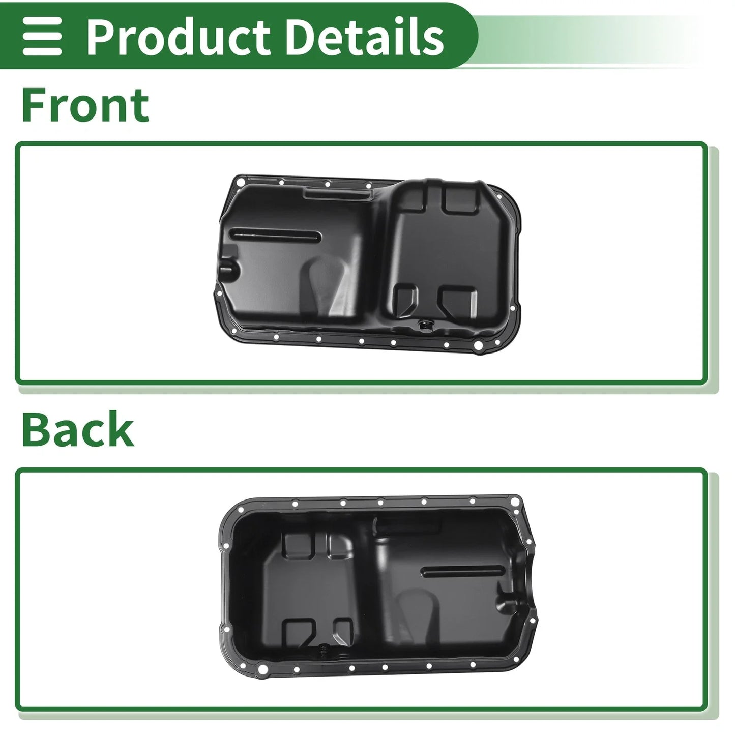 Engine Oil Pan for Honda Accord (1998-2002) - 1 x No.11200PAAA00 Iron Black
